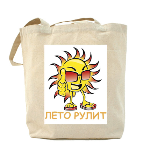 Сумка шоппер с принтом лето рулит