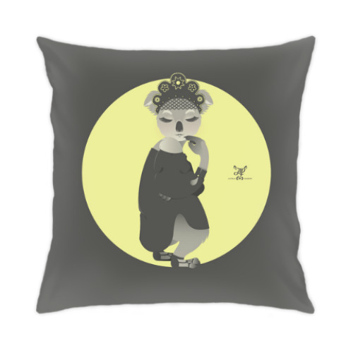 Подушка с принтом Animal Fashion: K is for Koala