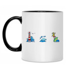 Кружка двухцветная