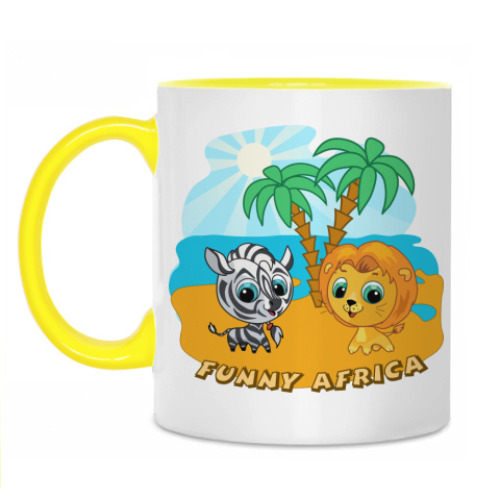 Кружка с принтом КЗабавная Африка