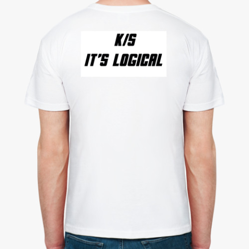 Футболка с принтом  К/С это логично