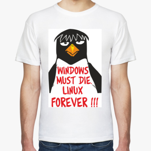 Футболка с принтом WINDOWS MUST DIE