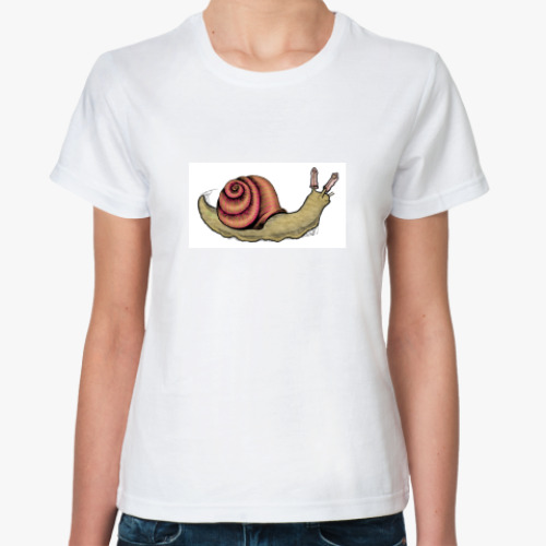Классическая футболка с принтом SafeSexSnail