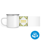 Кружка металлическая белая (круговая запечатка)