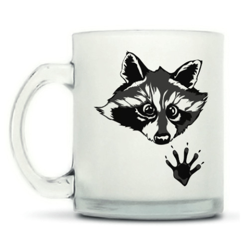 Кружка матовая с принтом енот