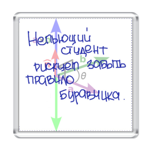 Магнит с принтом  Буравчик