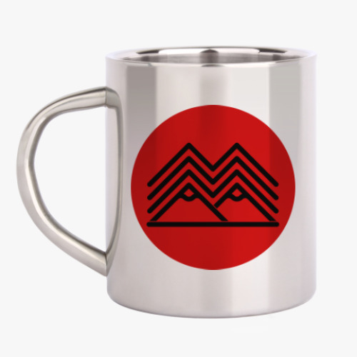 Кружка металлическая с принтом Символ Твин Пикс Twin Peaks