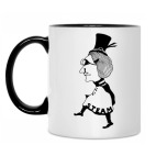 Двухцветная кружка 'Стимпанк леди'