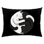 Черный и белый кот инь-ян