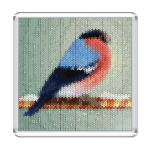 Магнит с принтом Снегирь