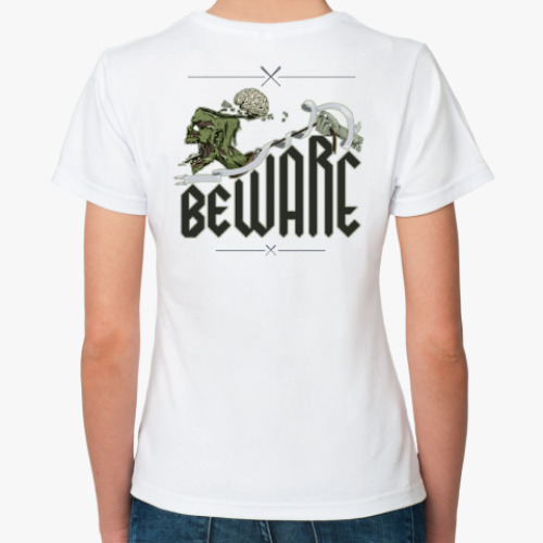 Классическая футболка с принтом Obey. Zomby