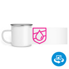 Кружка металлическая белая (круговая запечатка)