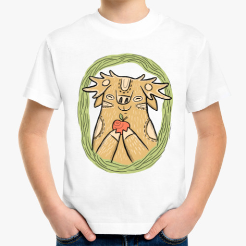 Детская футболка с принтом Лось