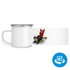 Кружка металлическая белая (круговая запечатка)