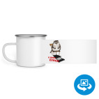 Кружка металлическая белая (круговая запечатка)