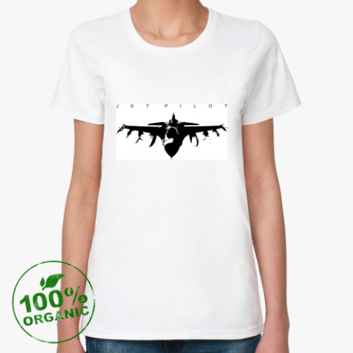 Женская футболка из органик-хлопка с принтом  Jet Pilot