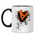 Кружка двухцветная