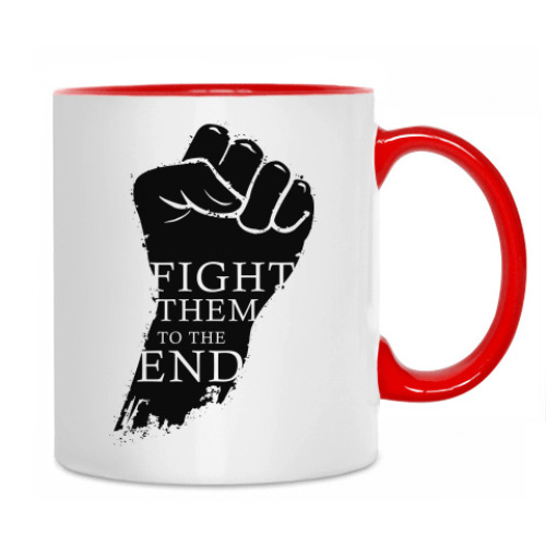 Кружка с принтом символ борьбы