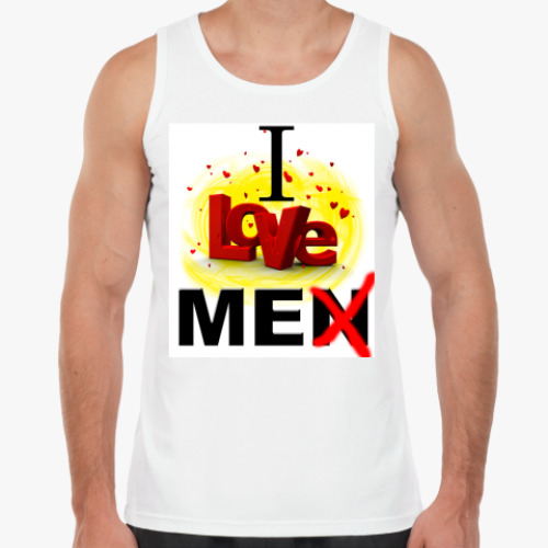 Майка с принтом I love me