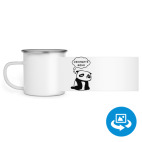 Кружка металлическая белая (круговая запечатка)