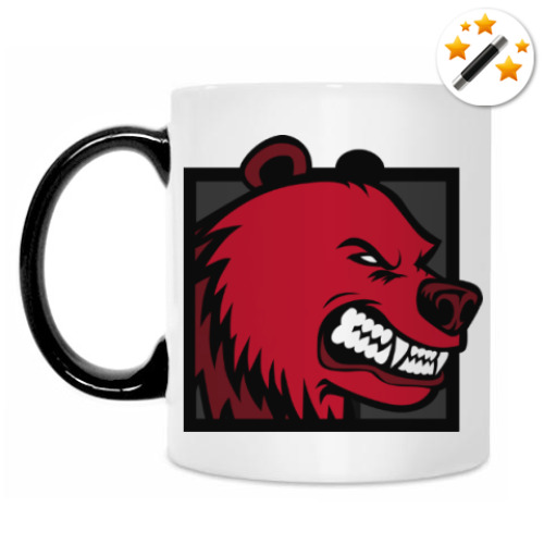 Кружка-хамелеон с принтом RED BEAR