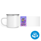 Кружка металлическая белая (круговая запечатка)