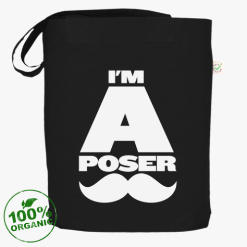 Сумка шоппер с принтом POSER