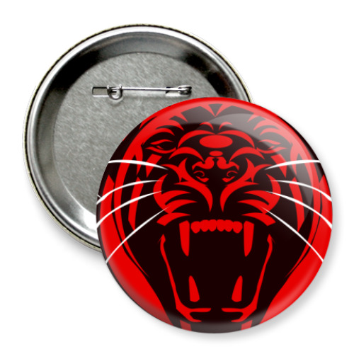 Значок 75мм с принтом Red Pahnter