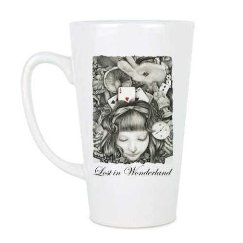 Чашка Латте с принтом Alice