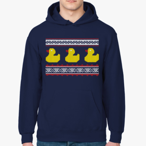 Толстовка худи с принтом Резиновая уточка