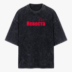 Футболка оверсайз вареная (вышивка)