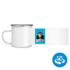 Кружка металлическая белая (круговая запечатка)