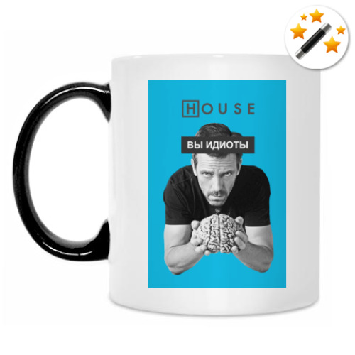 Кружка-хамелеон с принтом HOUSE