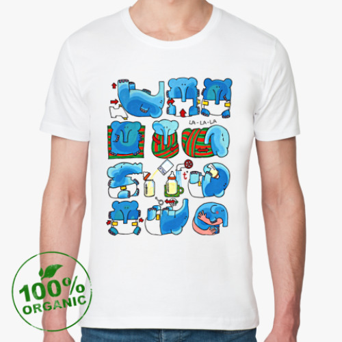 Футболка из органик-хлопка с принтом Для папы!