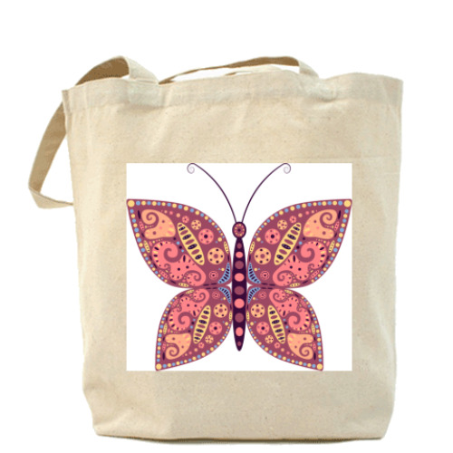 Сумка шоппер с принтом бабочка