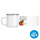 Кружка металлическая белая (круговая запечатка)