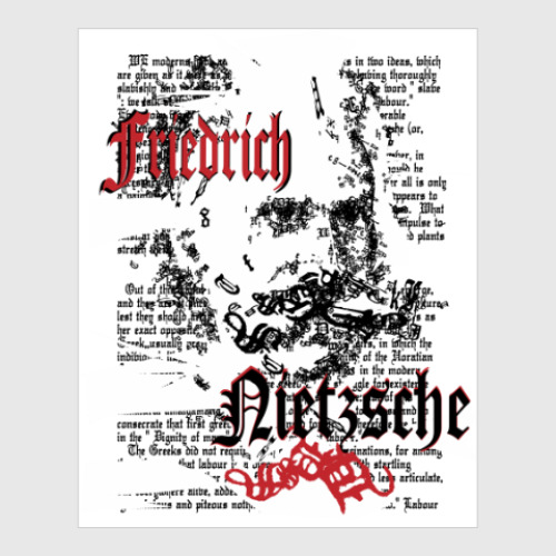 Постер с принтом Философ Фридрих Ницше