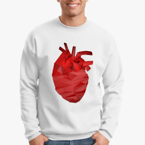 Свитшот с принтом Сердце 3D