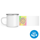 Кружка металлическая белая (круговая запечатка)