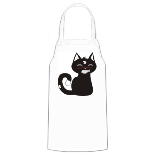 Фартук с принтом котик
