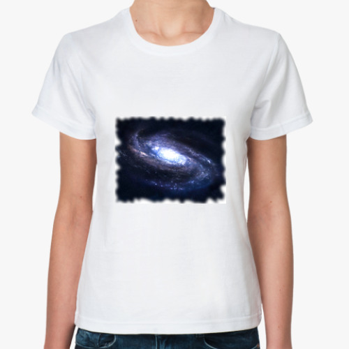 Классическая футболка с принтом Женская футболка, белая