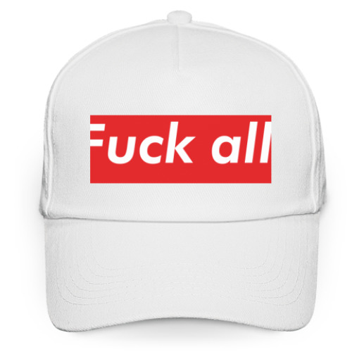 Кепка бейсболка с принтом Fuck all