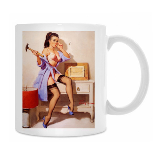Кружка с принтом pin-up