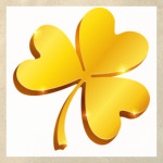 Золотой объемный клевер