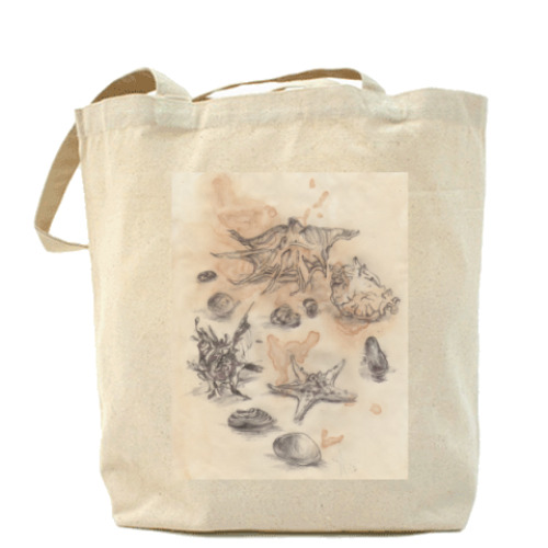Сумка шоппер с принтом Ракушки