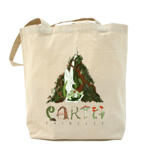 Сумка шоппер с принтом Ведьма земли