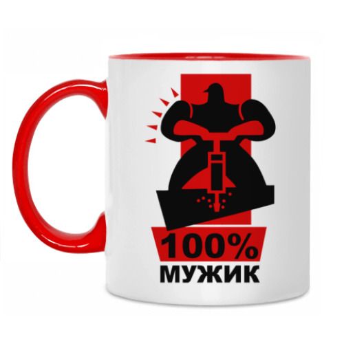 Кружка с принтом Мужик