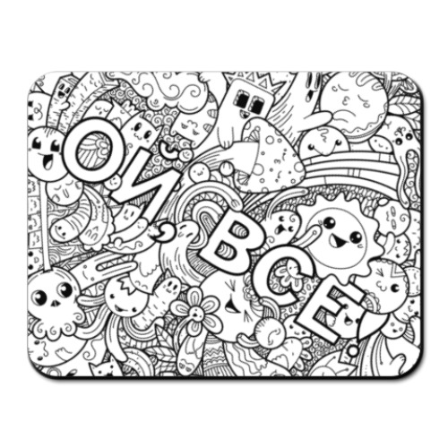 Коврик для мыши с принтом Ой, всё!