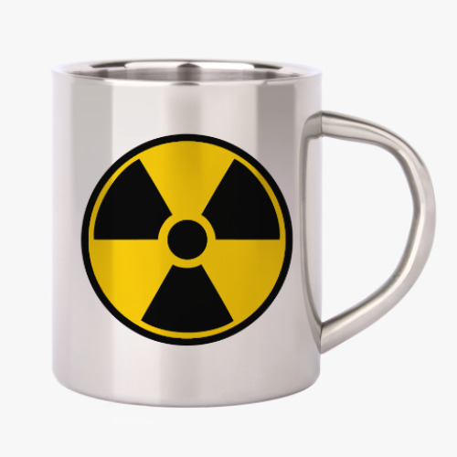 Кружка металлическая с принтом Радиация!