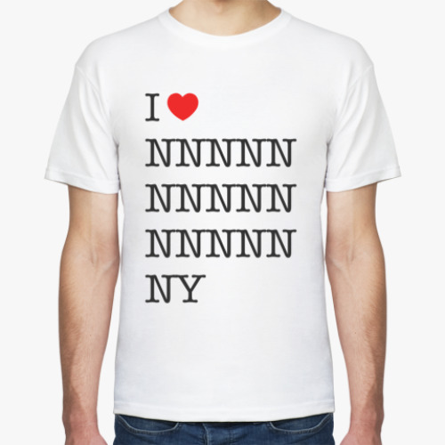 Футболка с принтом   I love NY